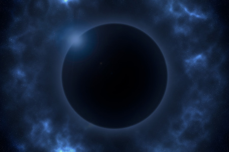 Total solar eclipse. Space background