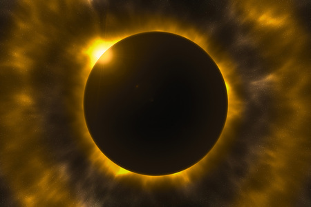 Total solar eclipse. Space background