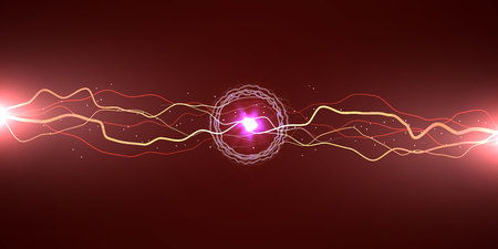 Electric lightning thunder, Power electrical energy, Vector illustrationのイラスト素材