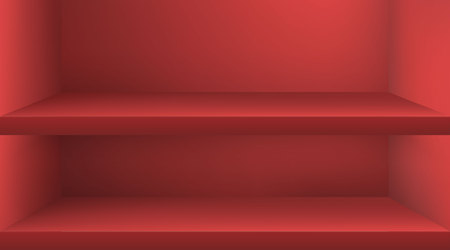 Empty color shelf with shadow background ,Template for premium, luxury product presentationのイラスト素材