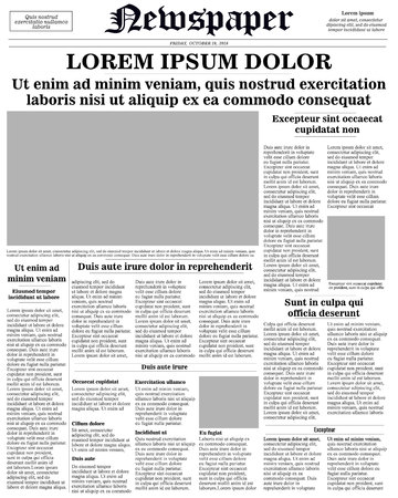 realistic newspaper front page template. vector illustrationのイラスト素材