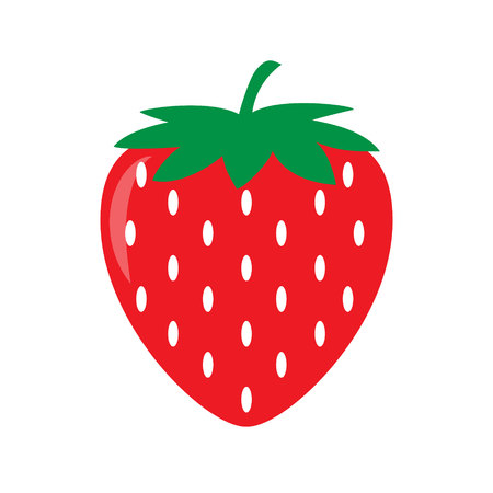 Garden strawberry icon. Vector illustration, Isolatrd on white backgroundのイラスト素材