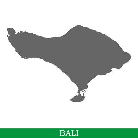 High quality map of Bali is the island of Indonesiaのイラスト素材