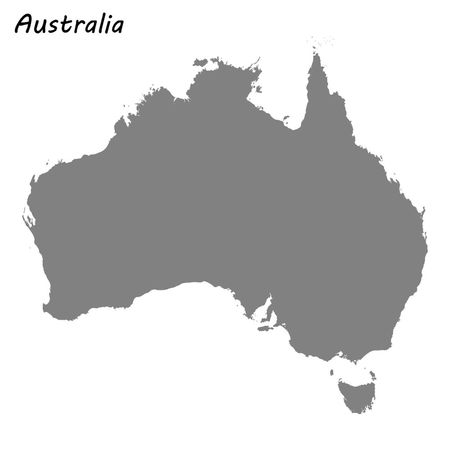 High quality map of Australia . Vector illustrationのイラスト素材