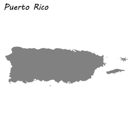 High quality map of Puerto Rico . Vector illustrationのイラスト素材