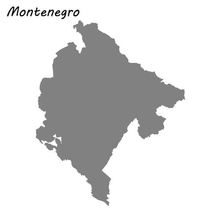 High quality map of Montenegro . Vector illustrationのイラスト素材