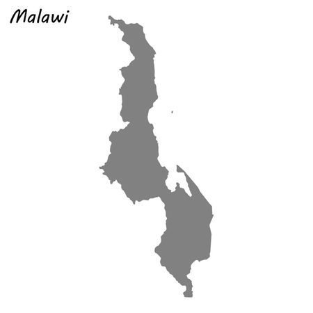 High quality map of Malawi . Vector illustrationのイラスト素材