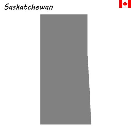 High Quality map of Saskatchewan is a province of Canadaのイラスト素材