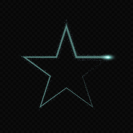 Magic light glow effect stars bursts with sparkles isolated on transparent background. Light traceのイラスト素材