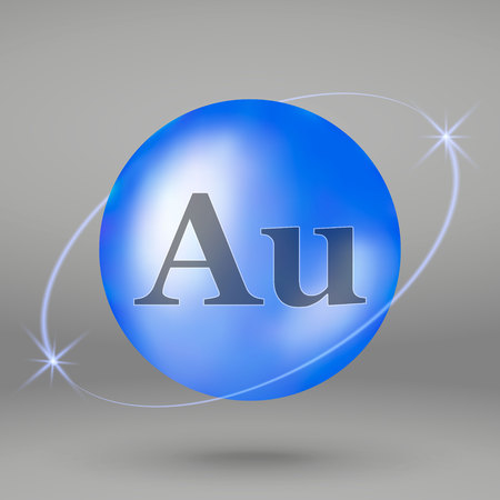 Gold icon. mineral drop pill capsule. Mineral complex designのイラスト素材