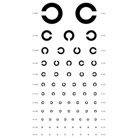 vector eye test chart. Visual acuityのイラスト素材
