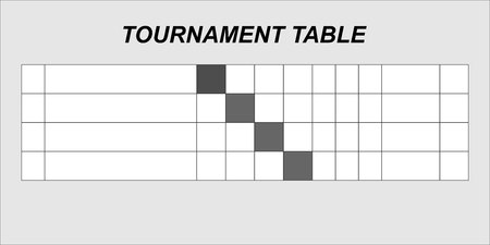 TEAM results table template. Summary tournament table. Vectorのイラスト素材