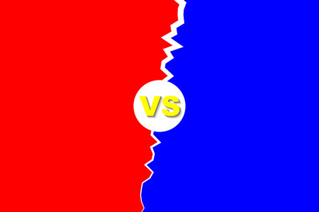 Vector illustration of versus letters with speech bubble in comic pop art styleのイラスト素材