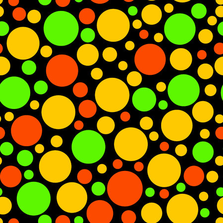 chaotic circle seamless pattern. vectorのイラスト素材