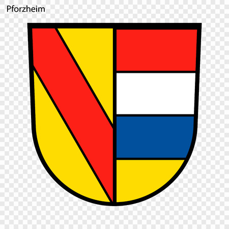 Emblem of Pforzheim. City of Germany. Vector illustrationのイラスト素材