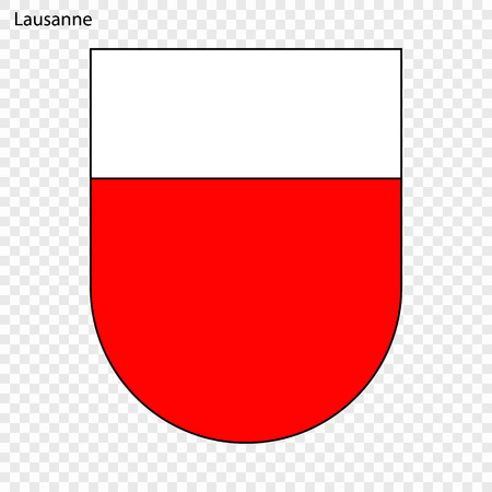 Emblem of Lausanne. City of Switzerland. Vector illustrationのイラスト素材