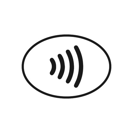 NFC Contact less wireless pay icon.のイラスト素材