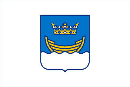 Simple flag of Helsinki. Correct size, proportion colorsのイラスト素材