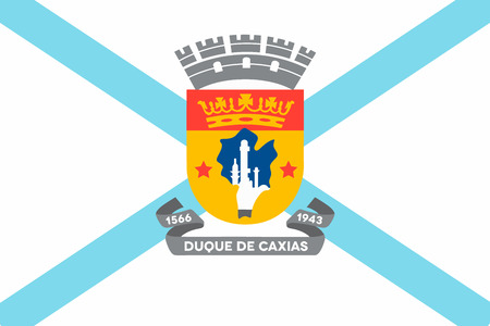 Simple flag of Duque de Caxias. City of Brazil. Correct size, proportion, colorsのイラスト素材