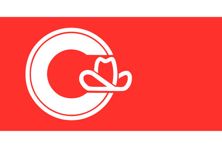 Simple flag of Calgary. City of Canada. Correct colors, proportion 2 3のイラスト素材