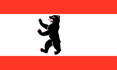 Simple flag of Berlin. Correct size, proportion colorsのイラスト素材