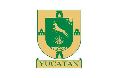 Simple flag state of Mexico, Yucatanのイラスト素材