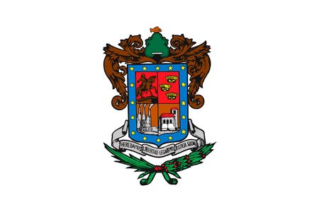 Simple flag state of Mexico, Michoacan de Ocampoのイラスト素材