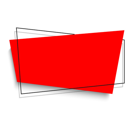 Modern vector announce banner isolated on white background, new label design for saleのイラスト素材