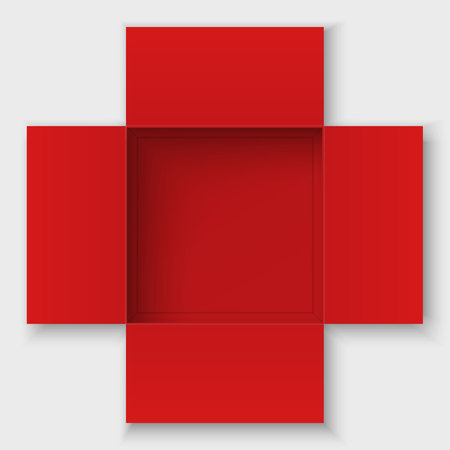 top view open blank  box isolatedのイラスト素材