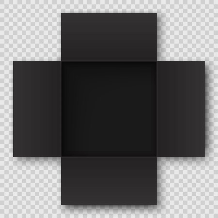 top view open blank  box isolatedのイラスト素材
