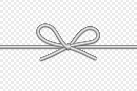 String bow with horizontal thin rope isolatedのイラスト素材