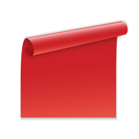 Realistic ribbon or banner on white background. Vector illustrationのイラスト素材