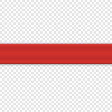 Realistic red ribbon isolated on transparent backgroundのイラスト素材