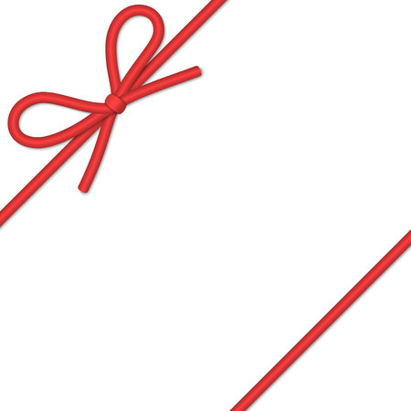 String bow with horizontal thin rope isolatedのイラスト素材