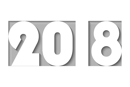 Happy new year 2018 vector background. Vector brochure design template.のイラスト素材