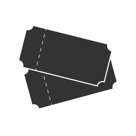 Ticket vector icon on white backgroundのイラスト素材