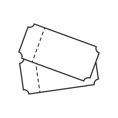 Ticket vector icon on white backgroundのイラスト素材