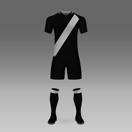 football kit Vasco da Gama, shirt template for soccer jersey. Vector illustrationのイラスト素材