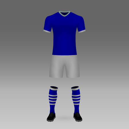 football kit Schalke, shirt template for soccer jersey. Vector illustrationのイラスト素材