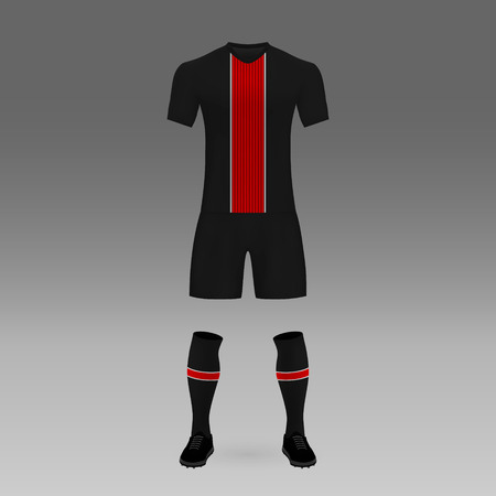 football kit Bayer, Leverkusen, shirt template for soccer jersey. Vector illustrationのイラスト素材