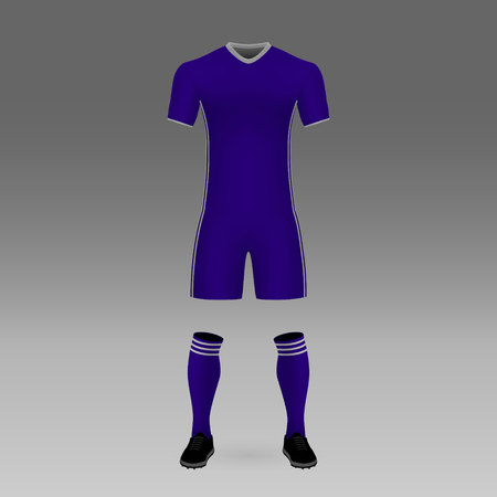 football kit Anderlecht, shirt template for soccer jersey. Vector illustrationのイラスト素材