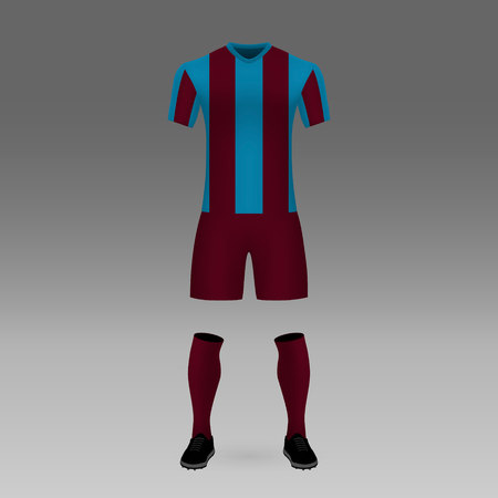 football kit Trabzonspor, shirt template for soccer jersey. Vector illustrationのイラスト素材