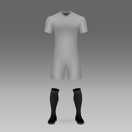 football kit Valencia, shirt template for soccer jersey. Vector illustrationのイラスト素材