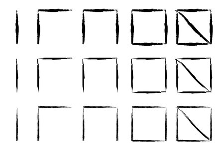 Hand drawn Tally marks with brush strokes used in France, Spain and Brazilのイラスト素材