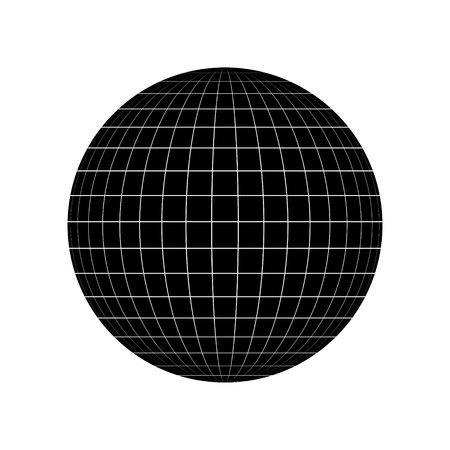 Isolated global grid sphere designのイラスト素材