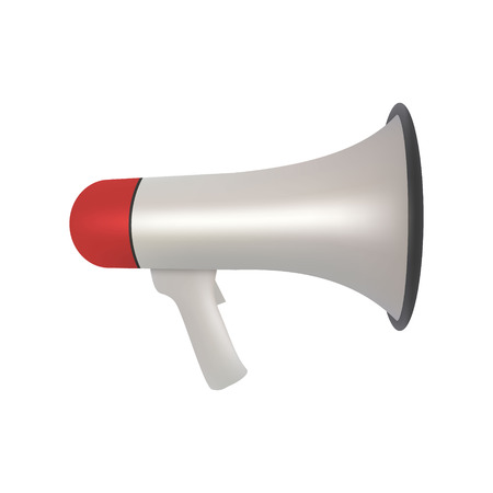 Megaphone isolated on white background. Vector illustrationのイラスト素材