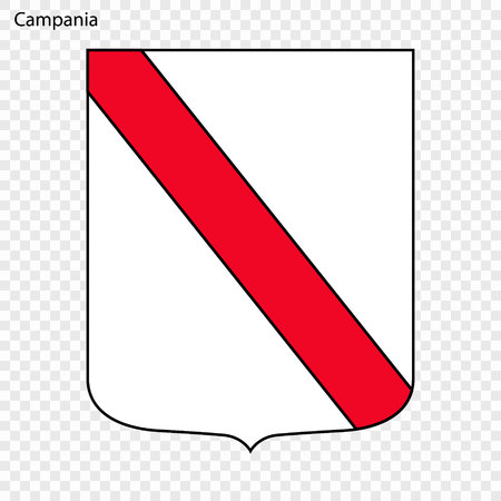 Emblem of Campania, province of Italy. Vector illustrationのイラスト素材