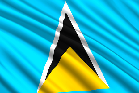 waving flag of Saint Lucia. Vector illustrationのイラスト素材