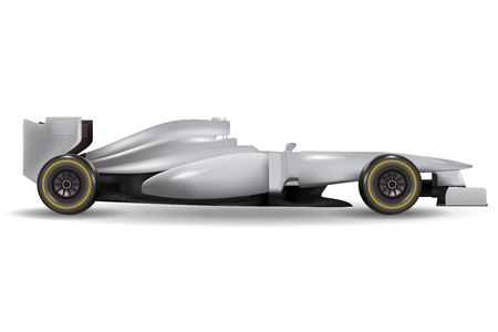 Realistic race car template mock upのイラスト素材