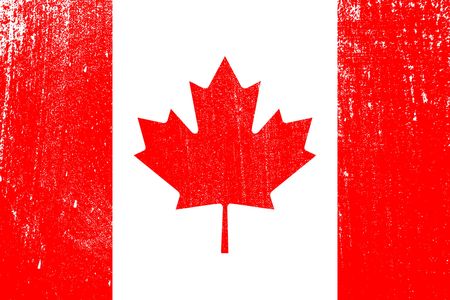 grunge styled flag of Canada . Template for your design . Template for your designのイラスト素材